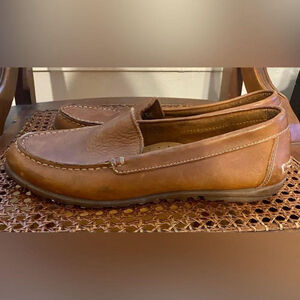 Timberlands brown leather loafers